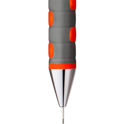 Rotring Orange Mechanical Tikky Pencil 0.5mm with Metal Cap, Nozzle and Clip and an Induilt Eraser for Writing and Drawing with 2B 12 Lead and Eraser .