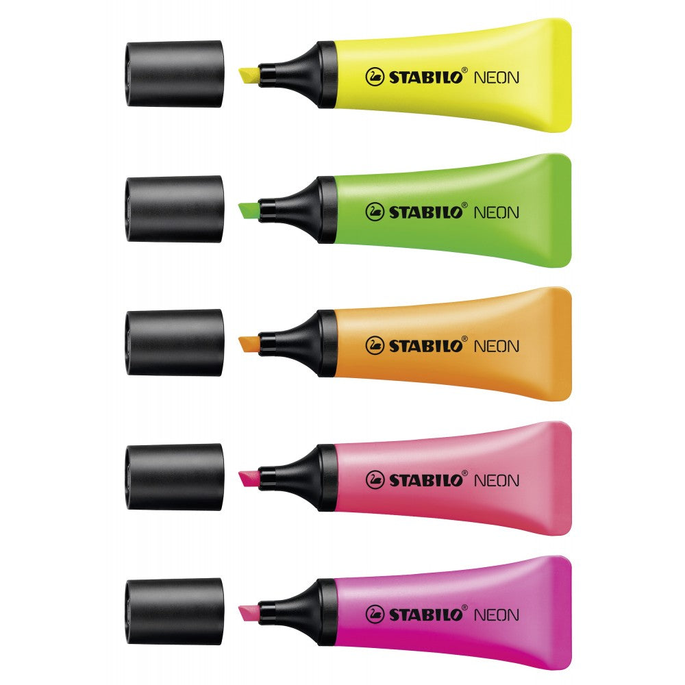 Stabilo | Neon Highlighter Pen | Mix Pack Of 5