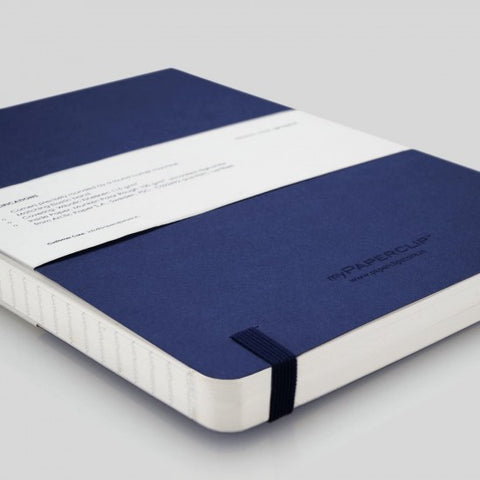 myPAPERCLIP Limited Edition Notebook, A5 (148 x 210 mm, 5 .83 x 8.27 in.) Plain LEP192A5-P - Blueberry