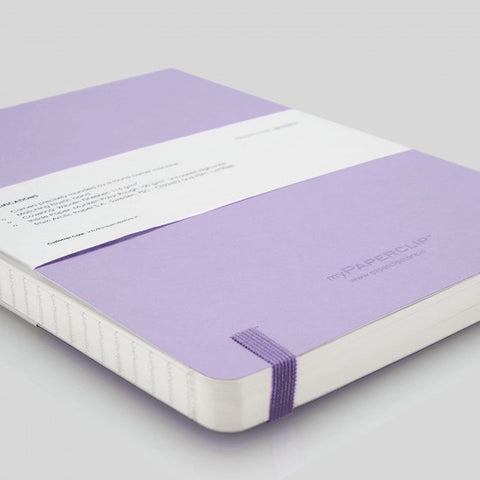 myPAPERCLIP Limited Edition Notebook, A5 (148 x 210 mm, 5 .83 x 8.27 in.) Ruled LEP192A5-R - Lilac