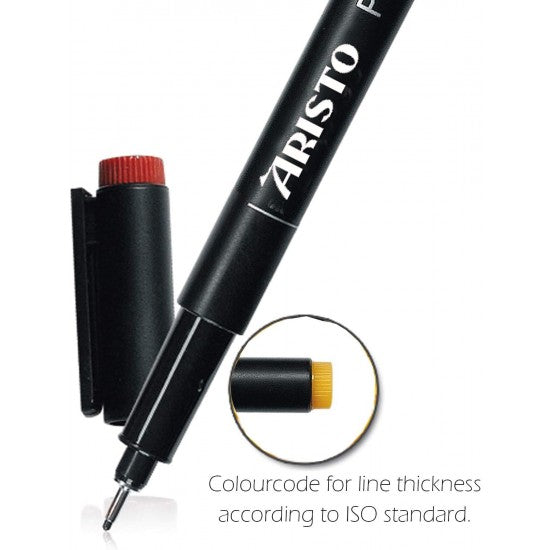 Aristo | Pigment Liner | 0.3mm | Set of 6 Pens