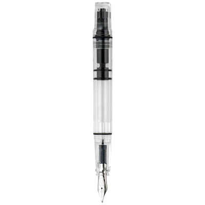 Twsbi Eco T-clear Fountain Ink Pen, Piston Filling Mechanism, Plastic Body Metal Clip, Steel Nib, High Capacity Filler Can Hold Upto 1.7ml Of Ink, Screw-on Cap Mechanism.