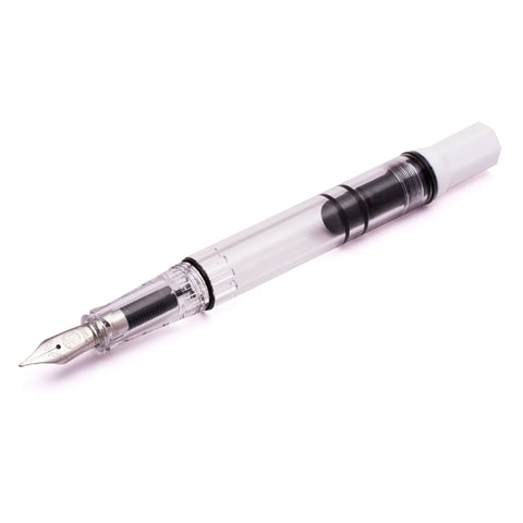 Twsbi Eco White Fountain Ink Pen, Piston Filling Mechanism, Plastic Body Metal Clip, Steel Nib, High Capacity Filler Can Hold Upto 1.7ml Of Ink, Screw-on Cap Mechanism.
