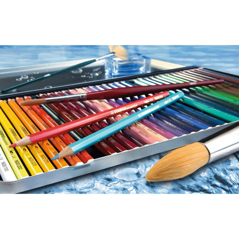 Stabilo | Aquacolor | Watercolor Pencil | Metal Box of 24 Colours