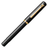 Scrikss Legendary 419 Classic Fountain Pen with Piston Ink Filling System, Gold Plated Iridium Nib, Gold Plated - Ring, Clip, Nozzle And Scratch Resistant Acrylic Black Barrel