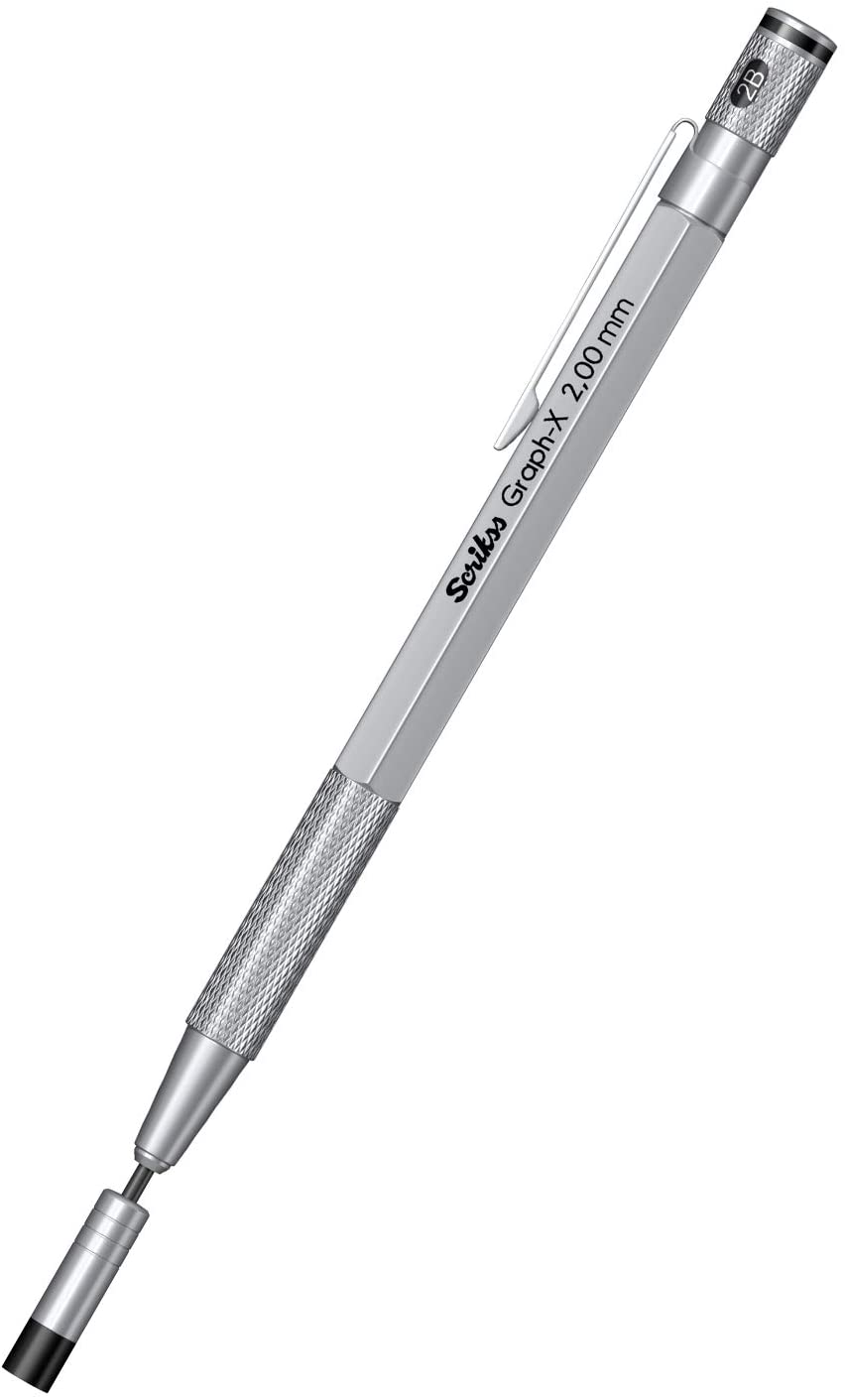 Scrikss | Graph-X | Mechanical Pencil | Satin Chrome-2mm