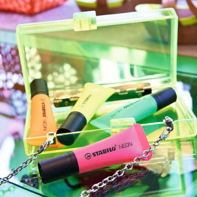 Stabilo | Neon Highlighter Pen | Pack Of 3 | Yellow, Green, Orange