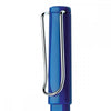 Lamy Safari- Blue Fountain Pen, Steel Medium Nib, Chrome Plated Brass Spring Loaded Iconic Clip, Triangular Grip, Abs Plastic Body.