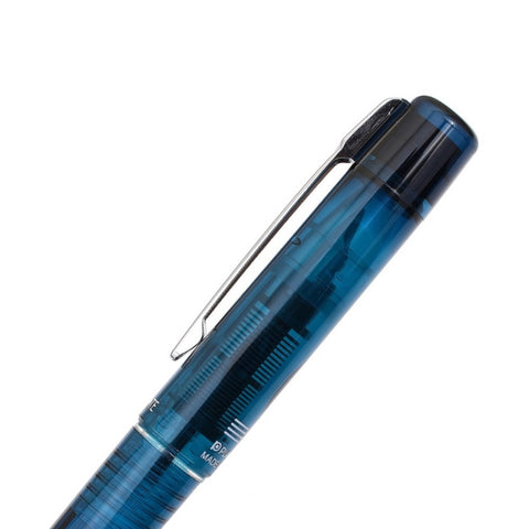 Platinum Prefounte Fountain Ink Pen With Stainless Steel Fine Nib, Translucent Night Sea Blue Barrel, Cap, Blue-black Ink Cartridge Included, Slip And Seal Cap Design.