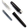Platinum Plaisir Fountain Ink Pen With Ss Fine Nib, Black Barrel, Cap, Anodized Aluminium Body With Shiny Surface, Black Ink Cartridge Included, Slip And Seal Cap Design.