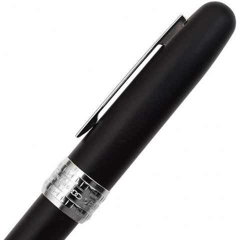 Platinum Plaisir Fountain Ink Pen With Ss Medium Nib, Matt Black Barrel, Cap, Anodized Aluminium Body, Black Ink Cartridge Included, Slip And Seal Cap Design.