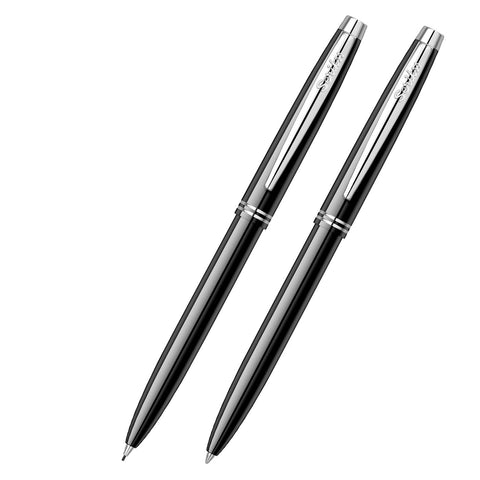 Scrikss | 108 Prestige | Ballpoint Pen + Mechanical Pencil Set | Black-CT
