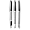Scrikss | Pera 477 | Fountain Pen+ Ballpoint Pen + Mechanical Pencil Set | Black-CT
