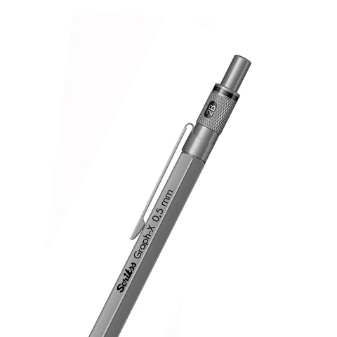 Scrikss | Graph-X | Mechanical Pencil | Satin Grey Titanium-0.7mm