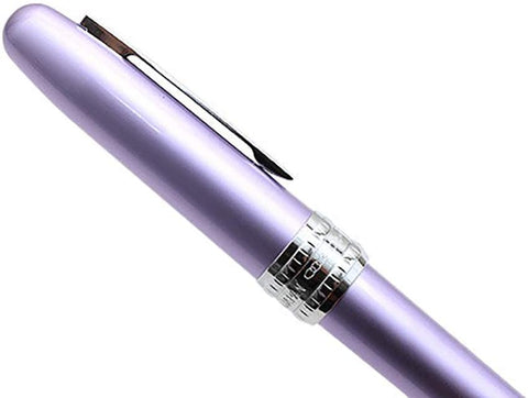 Platinum Plaisir Fountain Ink Pen With Ss Fine Nib, Violet Barrel, Cap, Anodized Aluminium Body With Shiny Surface, Black Ink Cartridge Included, Slip And Seal Cap Design.