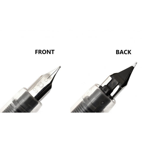 Platinum Prefounte Fountain Ink Pen With Stainless Steel Fine Nib, Translucent Vermillion Orange Barrel, Cap, Blue-black Ink Cartridge Included, Slip And Seal Cap Design.