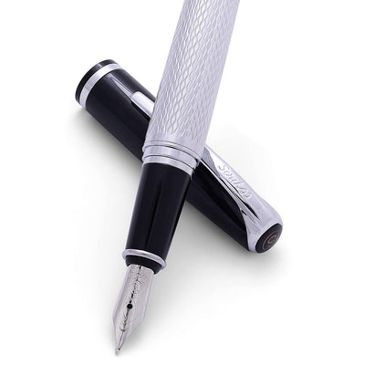 Scrikss | Pera 477 | Fountain Pen | Black Chrome-Medium