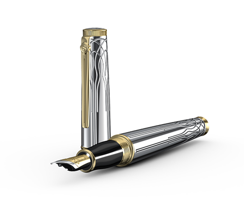 Scrikss | Heritage | Fountain Pen | Chrome-GT-Medium