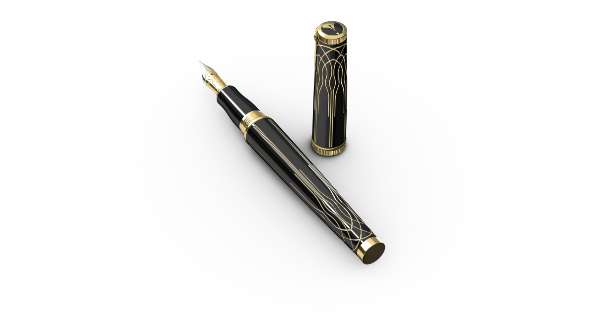 Scrikss | Heritage | Fountain Pen | Glossy Black GT-Broad