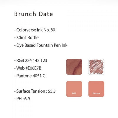 Colorverse, Ink Bottle - Joy In The Ordinary Earth Edition Brunch Date (30ml)-made In Korea