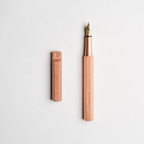 Ystudio, Portable Fountain Pen - Classic Revolve Brassing Copper.