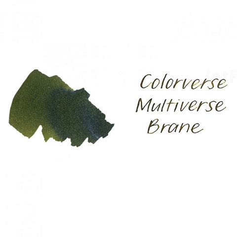Colorverse Multiverse Brane Glistening Series Under The Shade - Green Ink 30ml Fountain Pen Ink Bottle Dye Based including Glistening Pigment, Nontoxic, Made in Korea