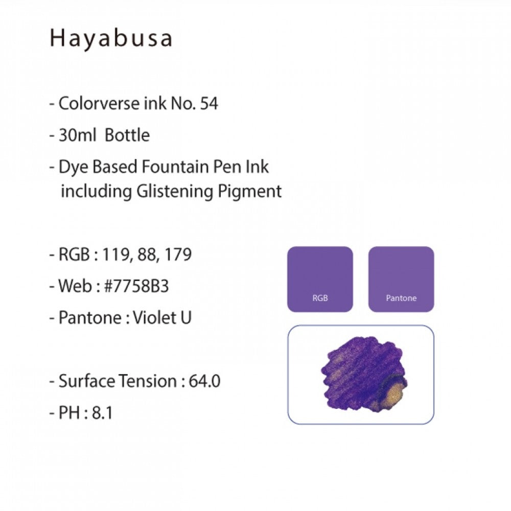 Colorverse, Ink Bottles - Glistening Series Hayabusa (30ml)- Made In Korea