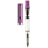 Twsbi Eco Lilac Fountain Ink Pen, Piston Filling Mechanism Plastic Body, Metal Clip, Steel Nib, High Capacity Filler Can Hold Upto 1.7ml Of Ink, Screw-on Cap Mechanism.