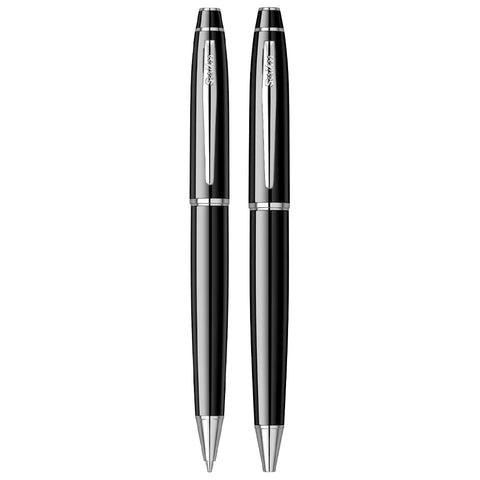 Scrikss | Noble 35 | Ballpoint Pen + Mechanical Pencil Set | Black CT