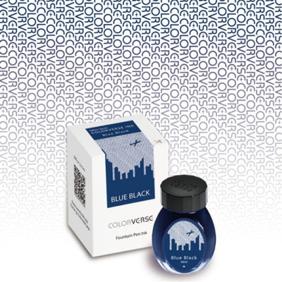 Colorverse Office Series Blue-Black Fountain Pen Ink Bottle, 30ml Classic Bottle, Dye Based Non-toxic, Made In Korea