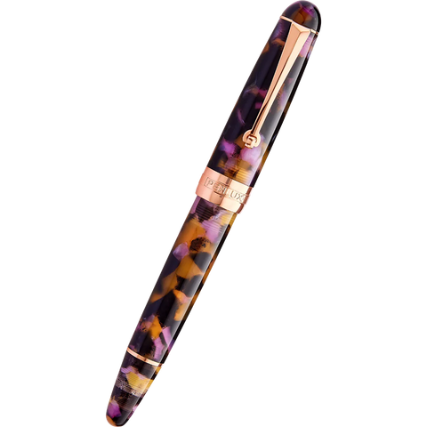 Penlux Masterpiece Delgado Fountain Ink Pen | Euploea (Brown Black) Body | Piston Filling | No. 6 Jowo Nibs