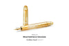 Penlux Masterpiece Grande Great Natural Fountain Ink Pen | Golden Sand (Clear) Body Gold Trims | Piston Filling | No. 6 Jowo Nibs
