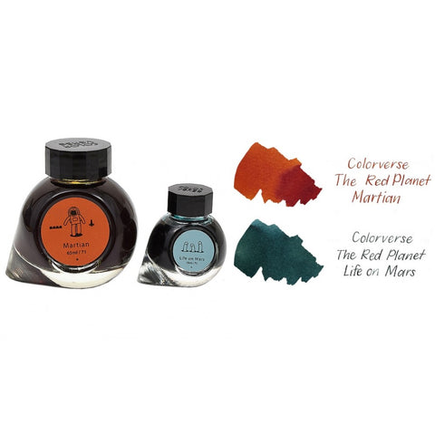 Colorverse Ink | Martian (65ml) and Life On Mars (15ml) | Orange and Gray | 2 Bottle Set | Dye-Based Nontoxic