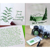 Colorverse Sea Of Tranquility - Green - Fountain Pen Ink 10 Spaceward Series, Season 1, 65ml - 15ml - 2 Bottle Set, Dye-Based, Nontoxic, Made In Korea