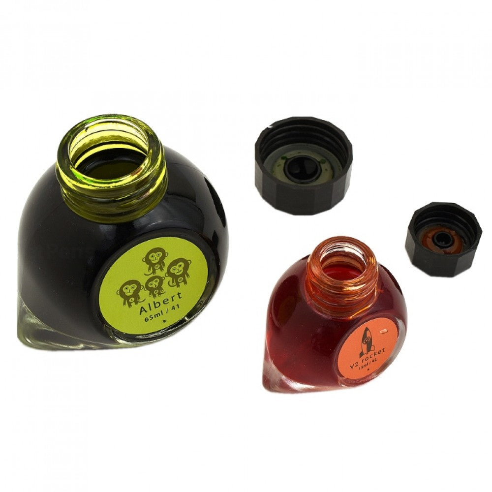 Colorverse Albert - Light Green - V2 Rocket - Orange - Fountain Pen Ink 41 - 42 Trailblazer In Space Series, Season 4, 65ml - 15ml - 2 Bottle Set, Dye-Based, Nontoxic, Made In Korea