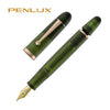 Penlux Masterpiece Grande  Great Natural Fountain Ink Pen | Rain Forest (Green) Body | Piston Filling | Stainless Steel No. 6 Jowo Nibs