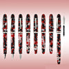 Penlux Koi Fountain Ink Pen | King (Red,white And Black) Body | Piston Filling | Oversize Pen With No. 6 Jowo Nibs