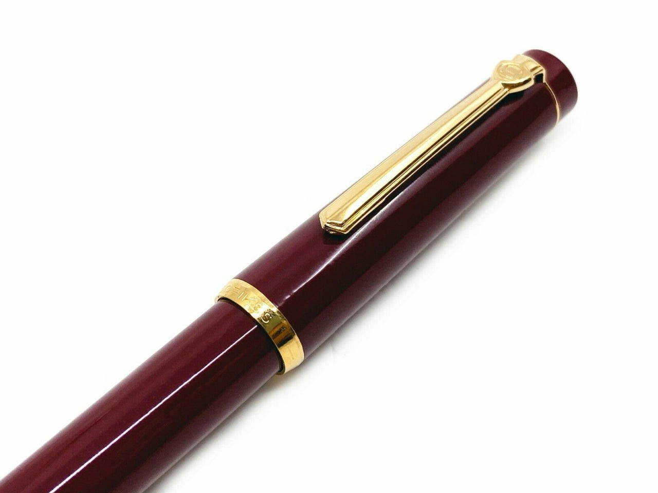 Scrikss Legendary 419 Classic Fountain Pen with Piston Ink Filling System, Gold Plated Iridium Nib, Gold Plated - Ring, Clip, Nozzle And Scratch Resistant Acrylic Burgundy Barrel