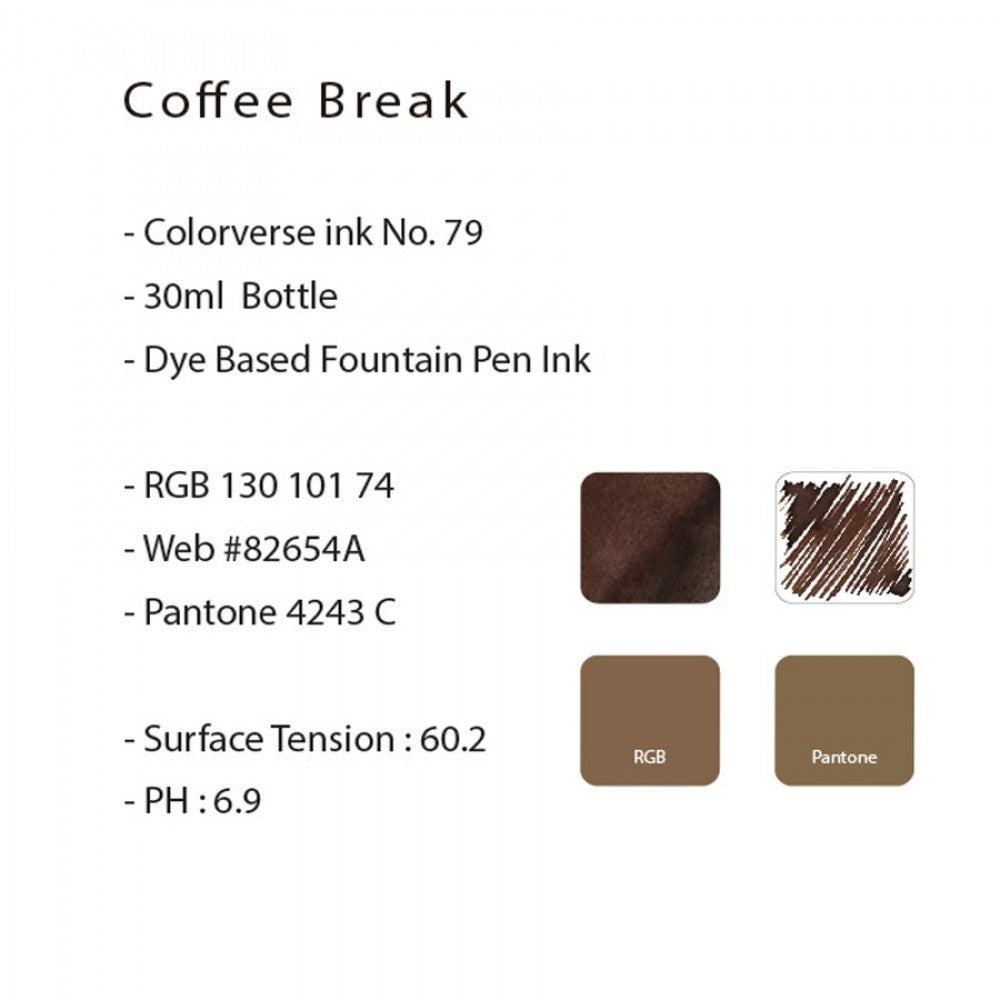 Colorverse, Ink Bottle - Joy In The Ordinary Earth Edition Coffee Break (30ml)-made In Korea