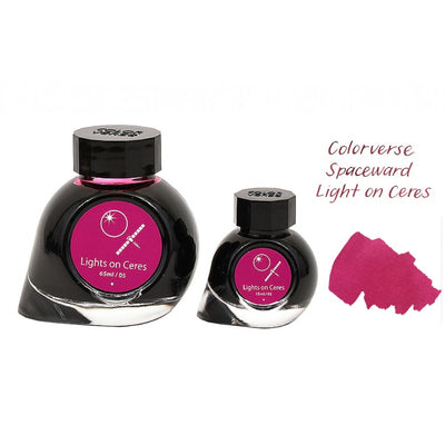 Colorverse Light Of Ceres - Purple - Fountain Pen Ink 05 Spaceward Series, Season 1, 65ml - 15ml - 2 Bottle Set, Dye-Based, Nontoxic, Made In Korea