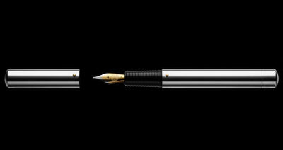 Otto Hutt DesignC 100yrs Anniversary Limited Edition Fountain Pen 18K Gold Nib, Cap And Barrel In Sterling Silver (Ag 925), Innovative Inbuilt Pull+Twist Filling Mechanism