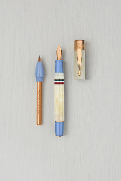 Gioia | Fountain Pen & Rollerball Pen | Partenope | Ivory Blue RGT