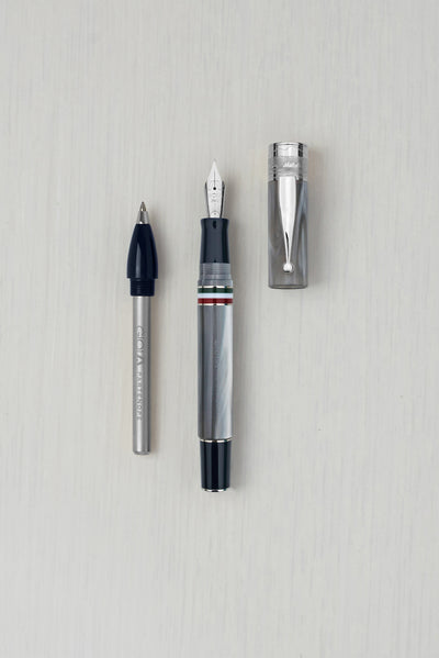 GIOIA | Fountain Pen & Rollerball Pen |Partenope |Madreperla Pearl Rhodium Trims