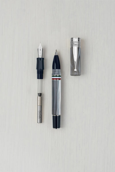 GIOIA | Fountain Pen & Rollerball Pen |Partenope |Madreperla Pearl Rhodium Trims