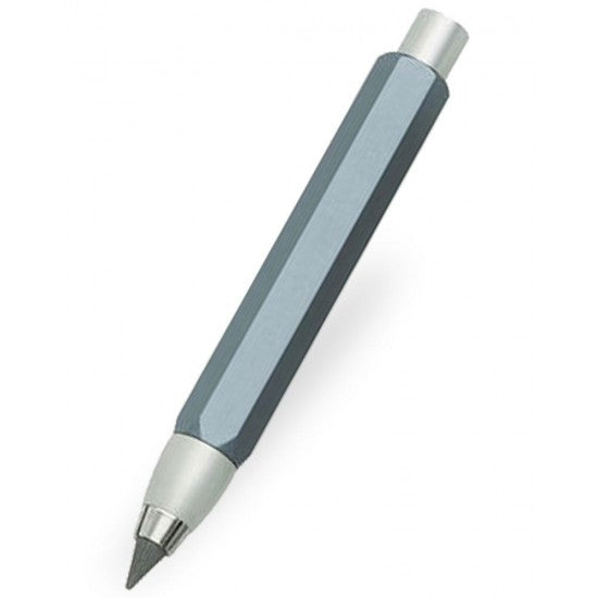 Worther Compact Grey Aluminium mechanical pencil with 5.6 mm 4B graphite lead Penstand cum sharpner